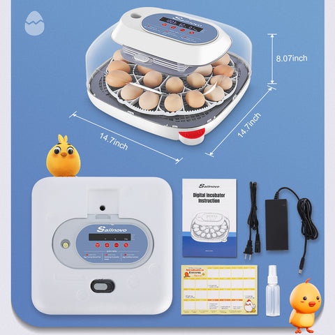 Sailnovo 24 Eggs Incubators for Chicken Eggs