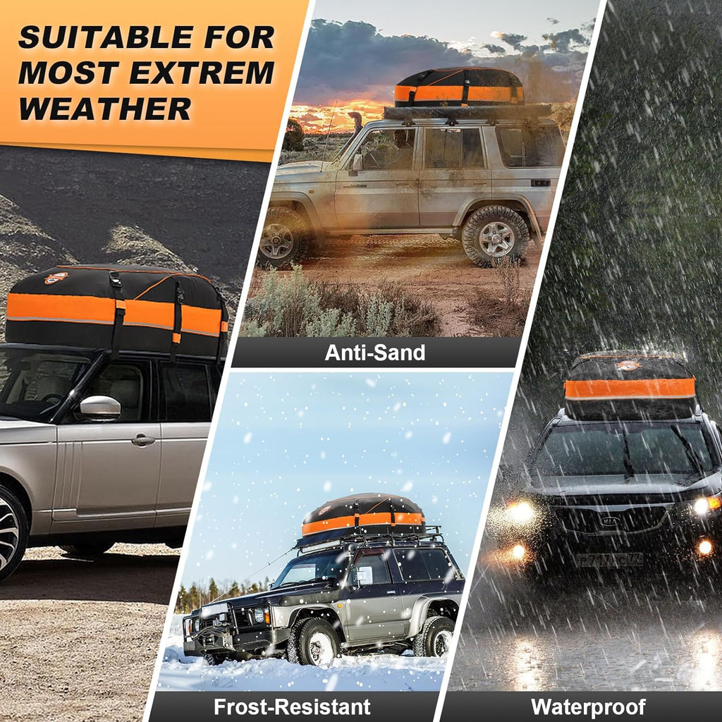 Sailnovo Cofre De Techo Para Coche Plegable Y Impermeable | Capacidad 20 Pies Cúbicos | Portátil Para Viajes, Camping O Transporte De Equipaje Extra