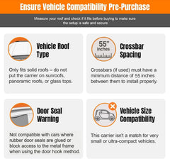 Sailnovo Rooftop Cargo Carrier Bag 21 Cubic, 1000D PVC Waterproof Vehicle Soft-Shell Carrier for Cars with/Without Roof Rack, Car Roof Storage Includes Anti-Slip Mat,10 Reinforced Straps, 6 Door Hooks